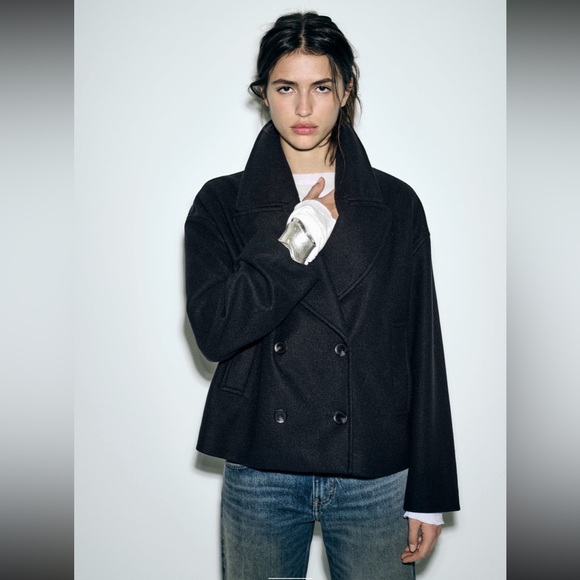 Zara soft double breasted cropped co - Picture 12 of 16